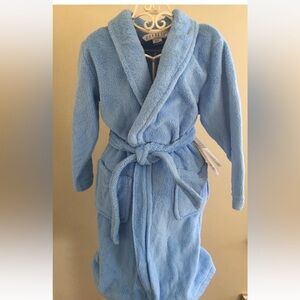BNWT Cypress Sleepwear Twigs Girls Boys Unisex Sz 4 5 Carolina Blue Plush Robe